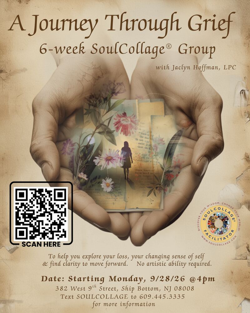 A Journey Through Grief: 6-week SoulCollage Group flyer